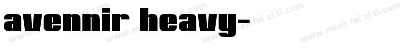 avennir heavy字体转换